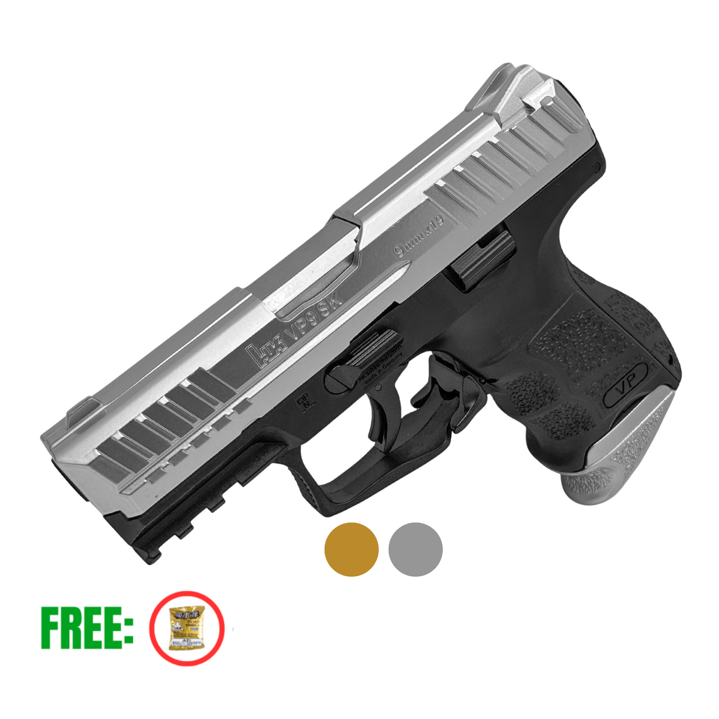 007 - HK VP9 SK Metal Manual Pistol - Gel Blaster