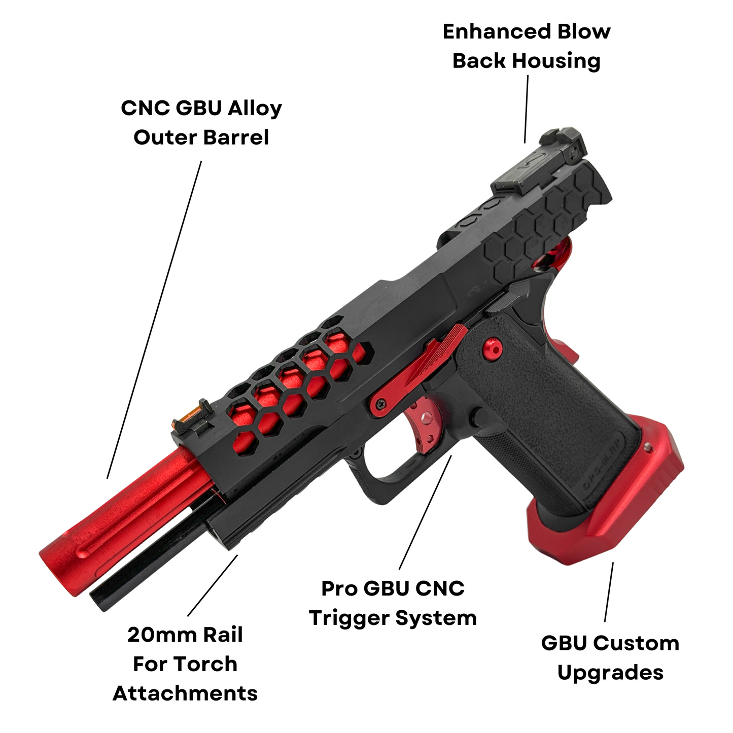 "Blood Hunter" 5.1 Competition Custom Hi-Capa - Gel Blaster (Metal)