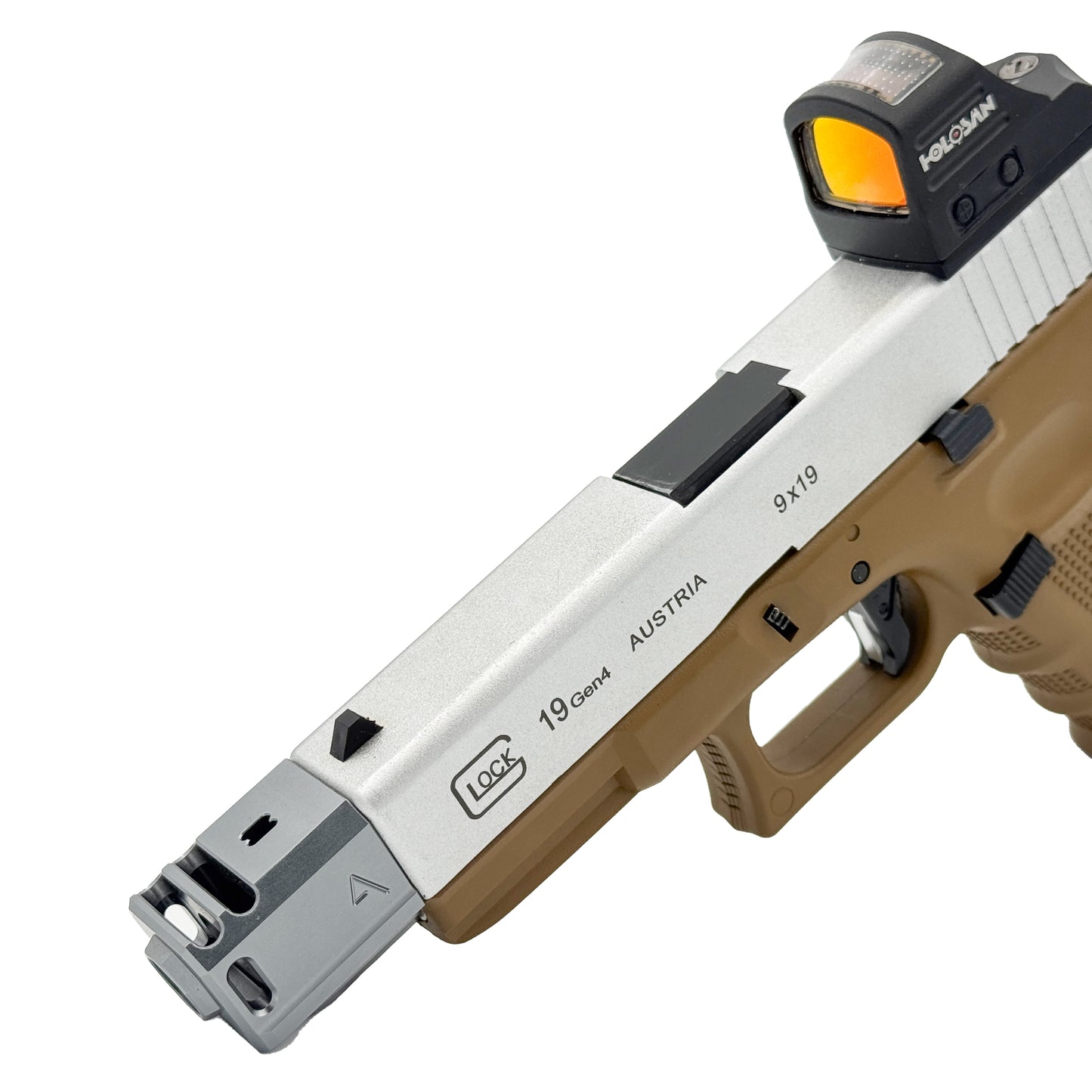 "G19 Tactical Rampage" Metal Gas Blowback Competition Pistol - Gel Blaster