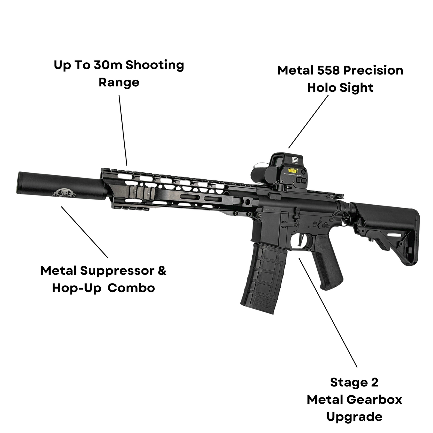 "Hazardous" Comp GBU Custom - Gel Blaster (Metal)