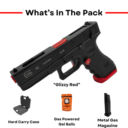 "Glizzy Red" Competition Custom Pistol - Gel Blaster (Metal)
