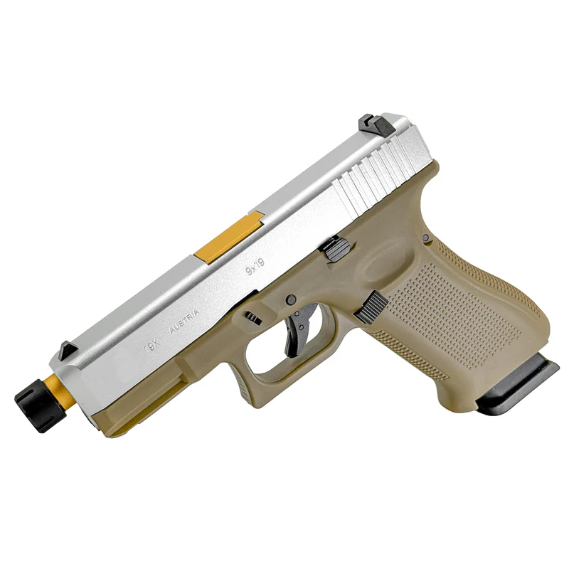 Golden Eagle G19X-Series Tactical Metal Green Gas Blowback Pistol - Gel Blaster