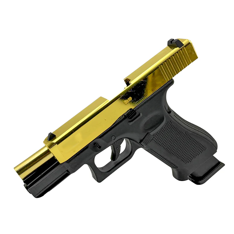 Golden Eagle G19X-Comp Gold Metal Gas Blowback Pistol - Gel Blaster