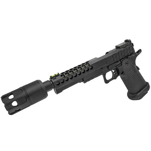 "Luminate" 6" Competition Custom Hi-Capa - Gel Blaster (Metal) - Introducing the Golden Eagle "Luminate" Gas Pistol, a cutting-edge fusion of the 5.1" Hi-capa, TG Tracer.