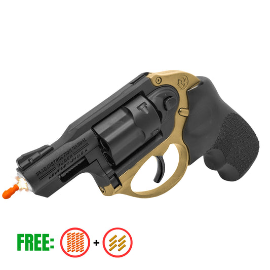 Ruger LCR 38 SPL+P Revolver - Plastic Dart Gun (Tan)