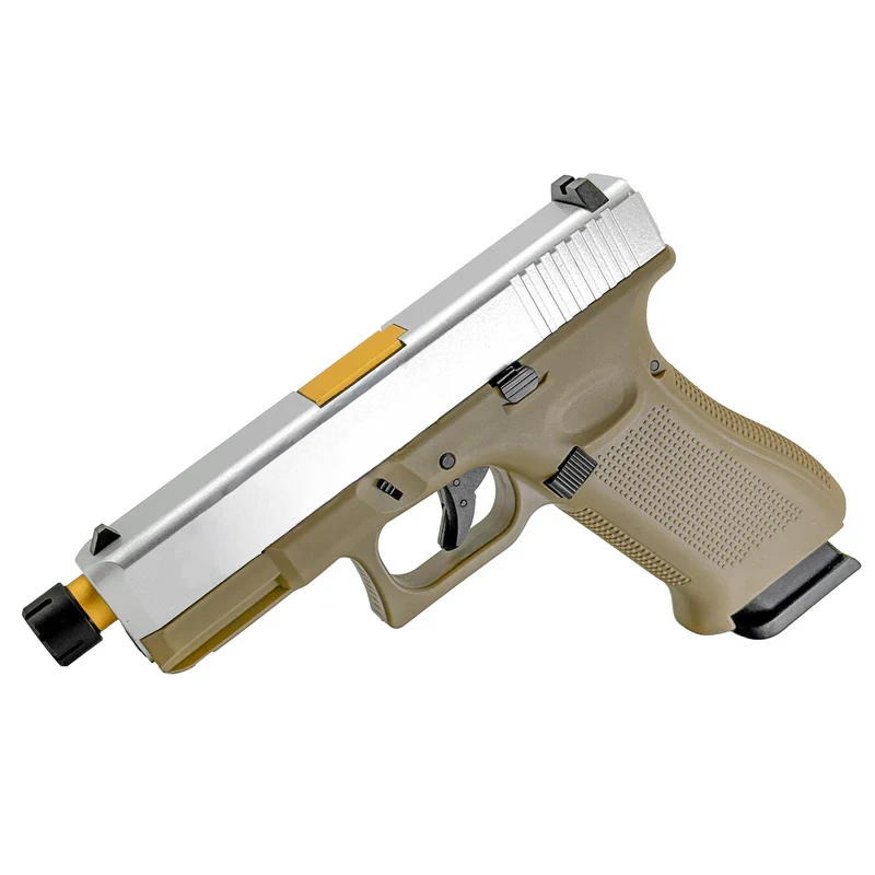 Golden Eagle G19X-Series Tactical Metal Green Gas Blowback Pistol - Gel Blaster