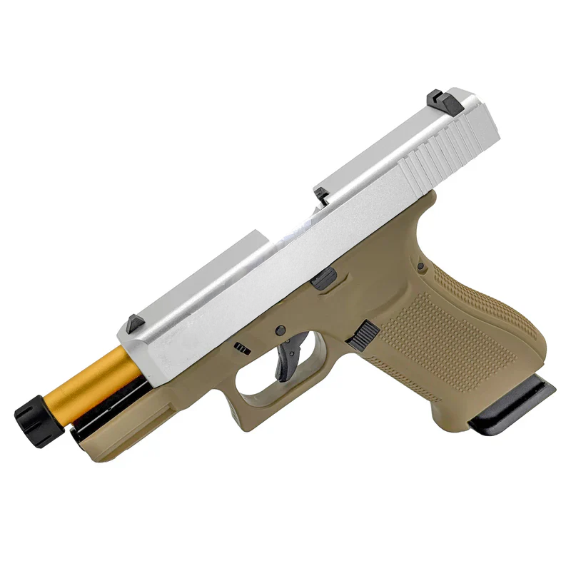 Golden Eagle G19X-Series Tactical Metal Green Gas Blowback Pistol - Gel Blaster