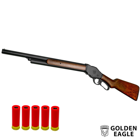 Golden Eagle Real Wood 8703 Lever Action Shotgun - Gel Blaster