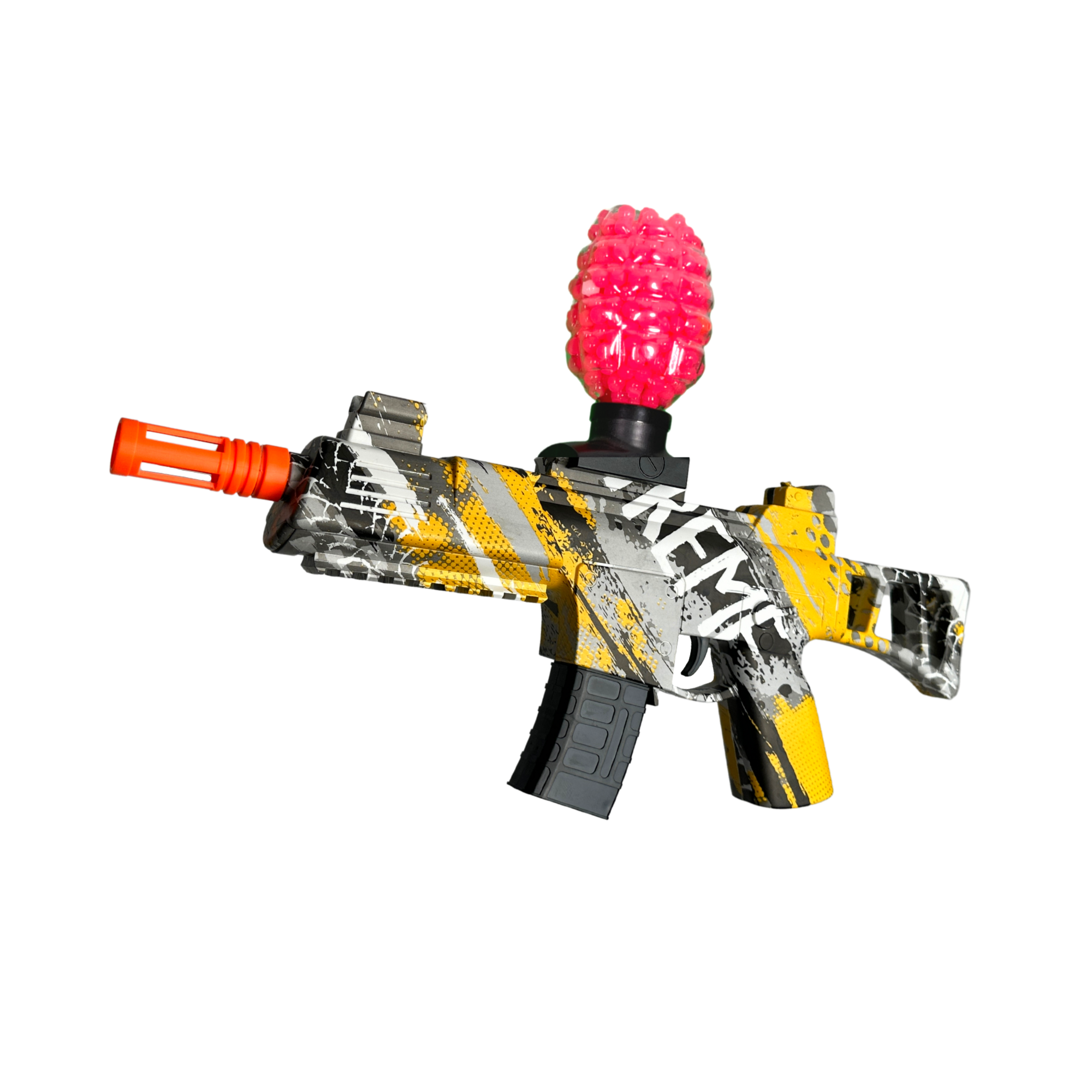 Kids Electric M4A1 Hopper Fed Rifle (Yellow)  - Gel Blaster - Introducing the all-new Kids Electric M4A1 Hopper-Fed Gel Blaster, the ultimate fun companion for your little warriors!