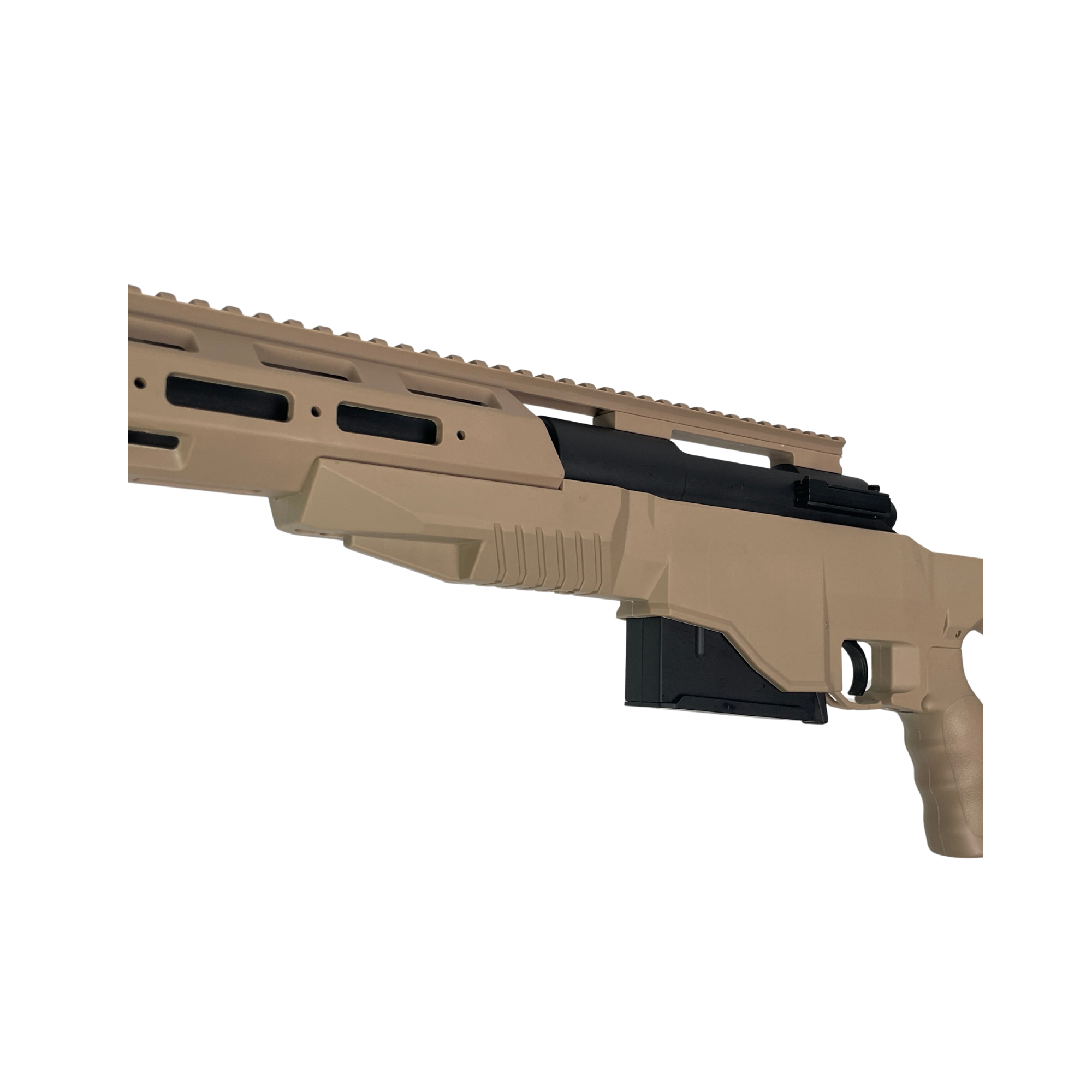 Hanke A6 MSR Shell Ejecting Sniper - Gel Blaster - Its real-life shell ejecting action adds realism to your game, making you the best sniper.