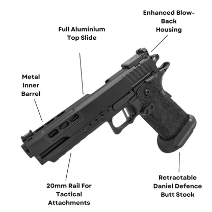 "Black Assassin" 5.1 Competition Custom Hi-Capa - Gel Blaster (Metal)