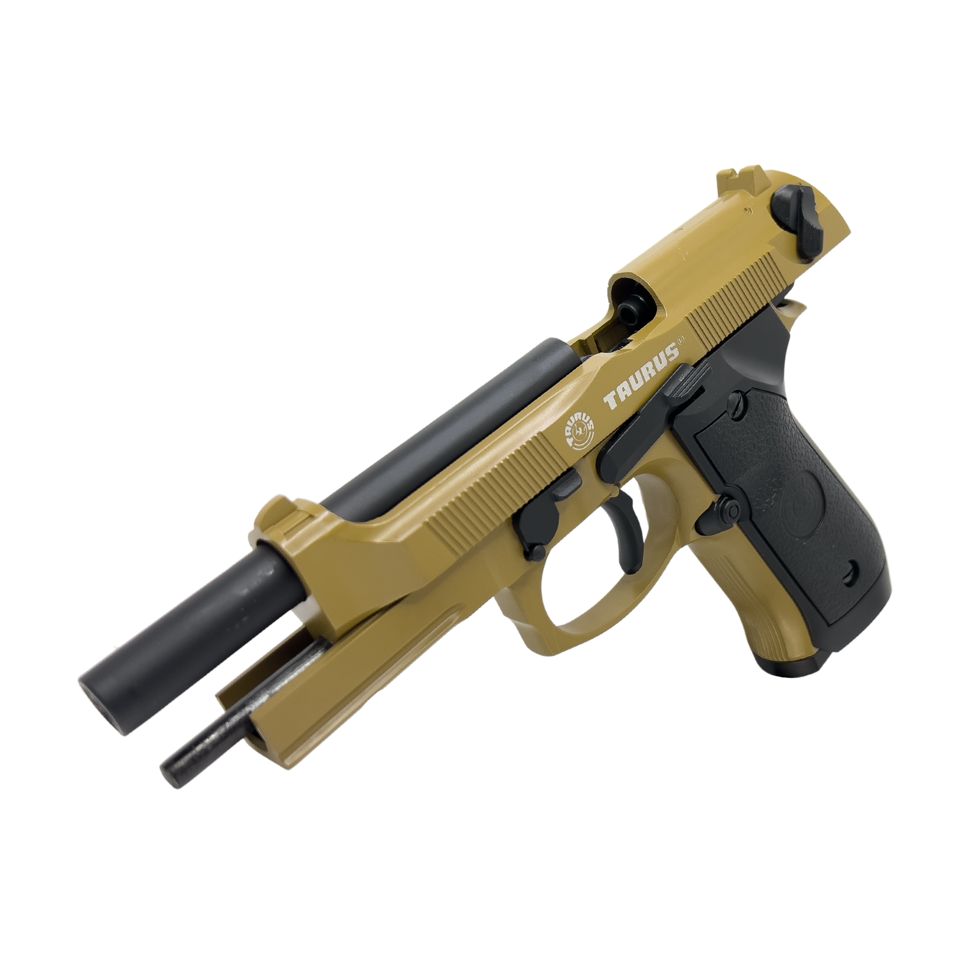 DB Beretta Taurus M92 Metal Green Gas Blowback Pistol - Gel Blaster (Tan)