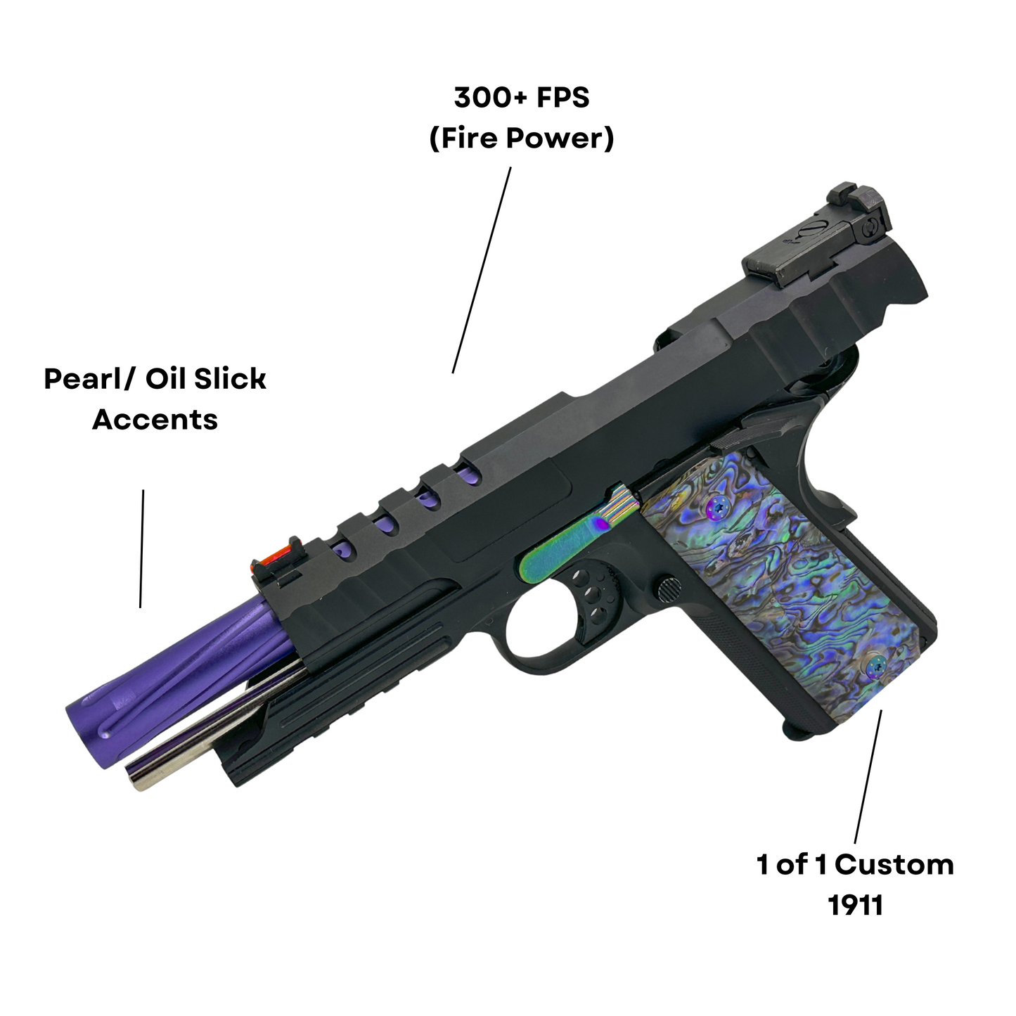 "1911 Pearl" Competition Custom Pistol - Gel Blaster (Metal)