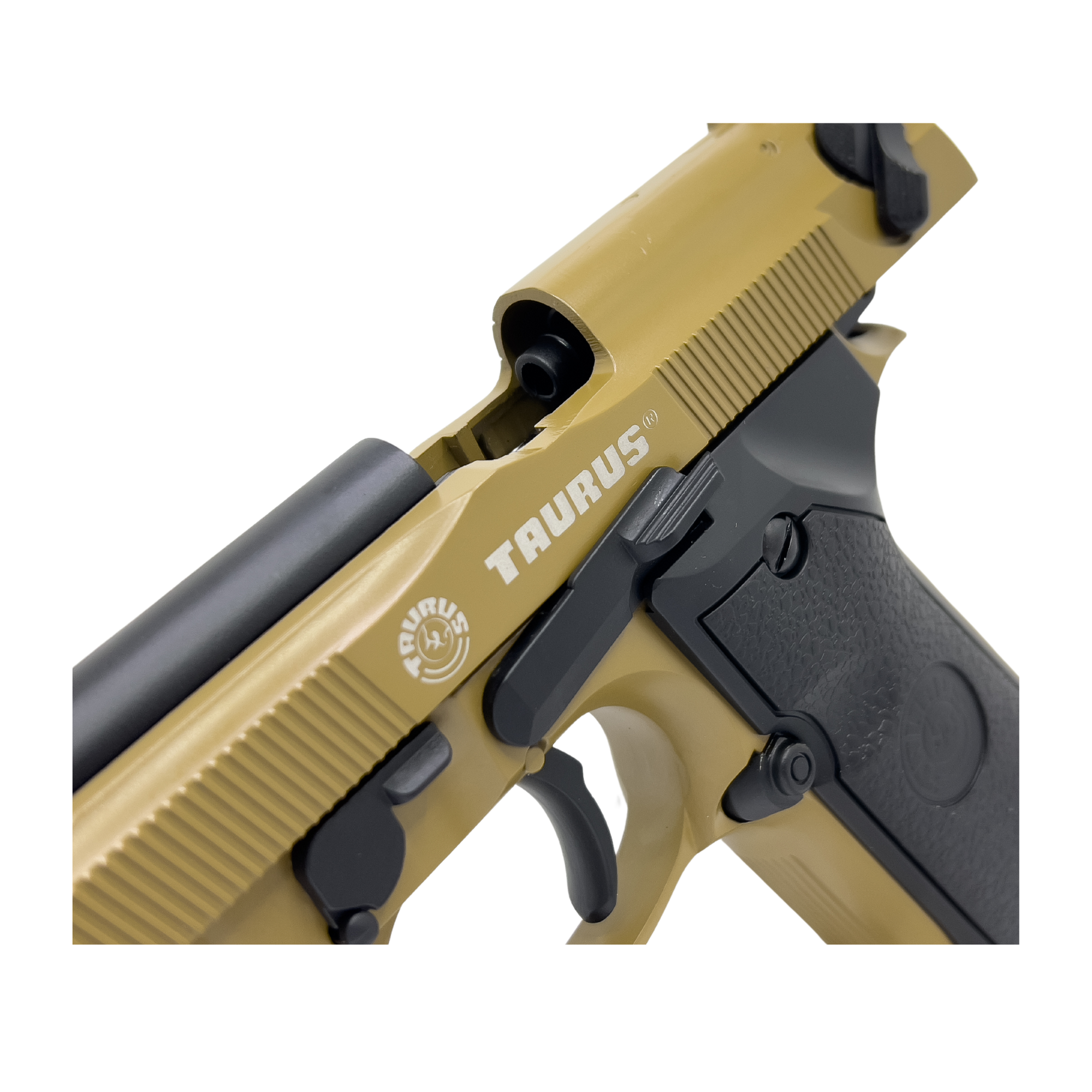 DB Beretta Taurus M92 Metal Green Gas Blowback Pistol - Gel Blaster (Tan)