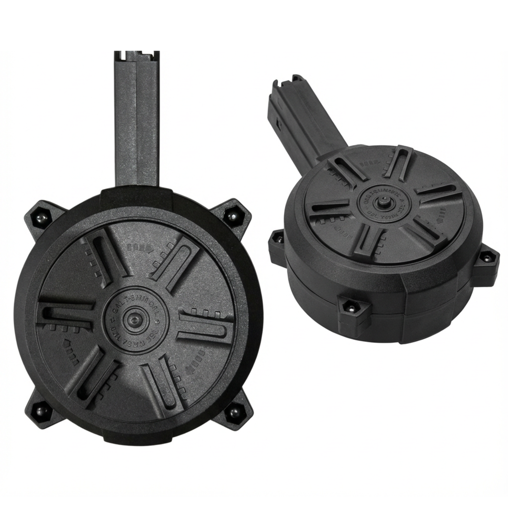 IWI UZI 400 Round Nylon Drum Magazine - The ultimate upgrade for your IWI UZI has arrived  the 400-round nylon drum magazine is finally here.