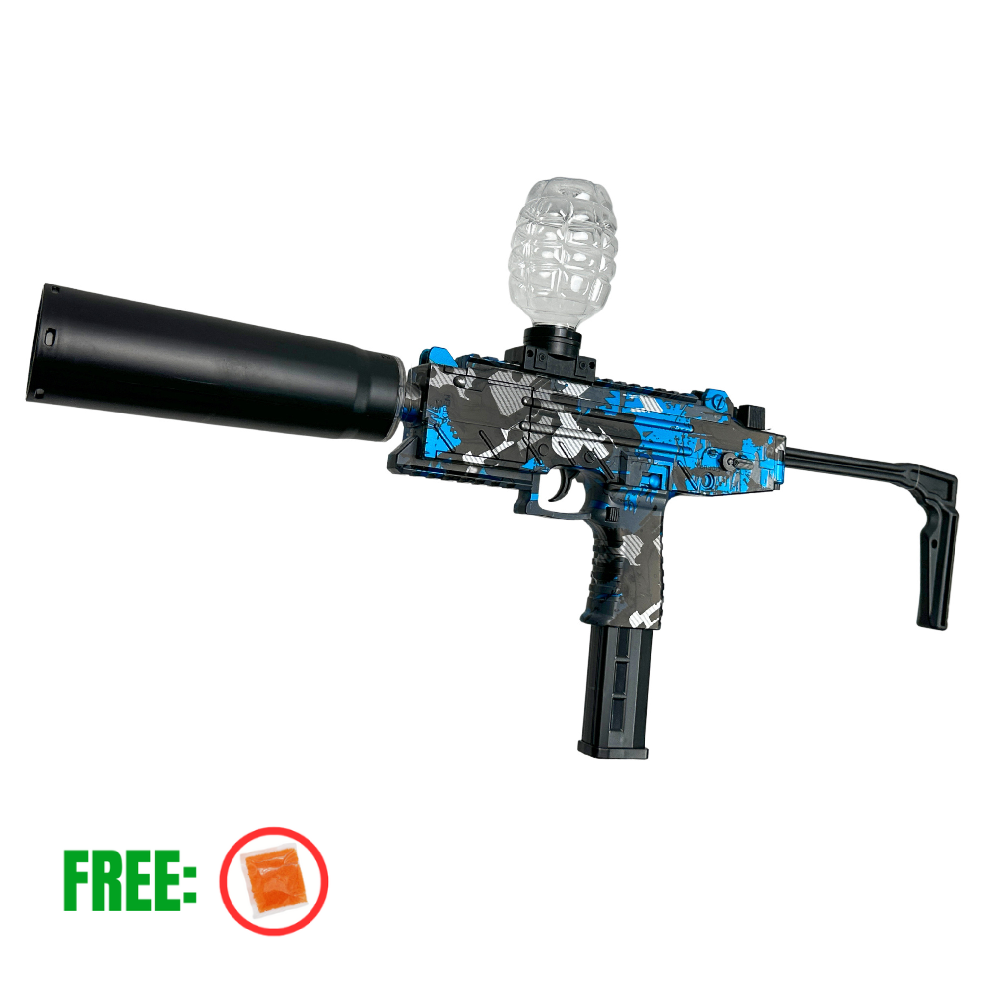 Kids Electric Flash MP9 SMG - Gel Blaster (Blue) - Meet the Kids Electric Flash MP9 Gel Blaster: a compact, advanced blaster perfect for kids of all ages.