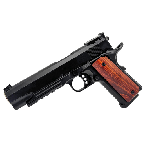 Golden Eagle Real Wood Grip Tactical 1911 Vietnam Gas Pistol - The 3404 Golden Eagle 1911 Vietnam Styled Green Gas Pistol is the highest quality 1911 to hit the market so far.
