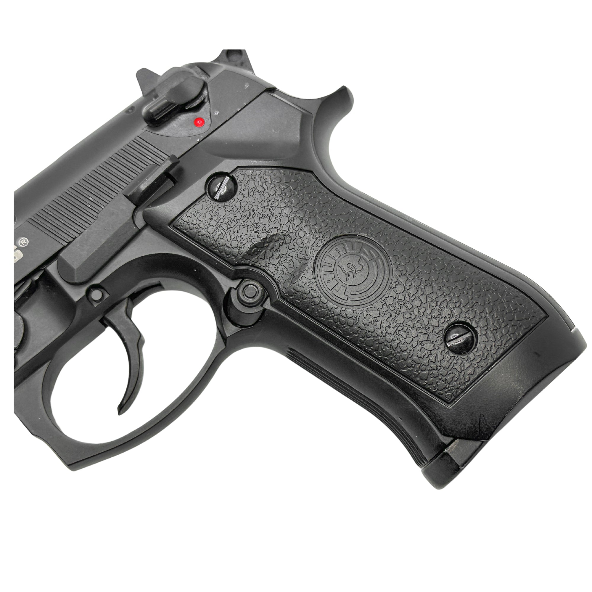 "M92 Hitman" Gas Blow Back M92 Beretta - Gel Blaster (Metal) - Look no further, the custom "M92 Hitman" is the perfect pistol featuring the latest M92 full metal compensator to give a fierce look and weight to your pistol.