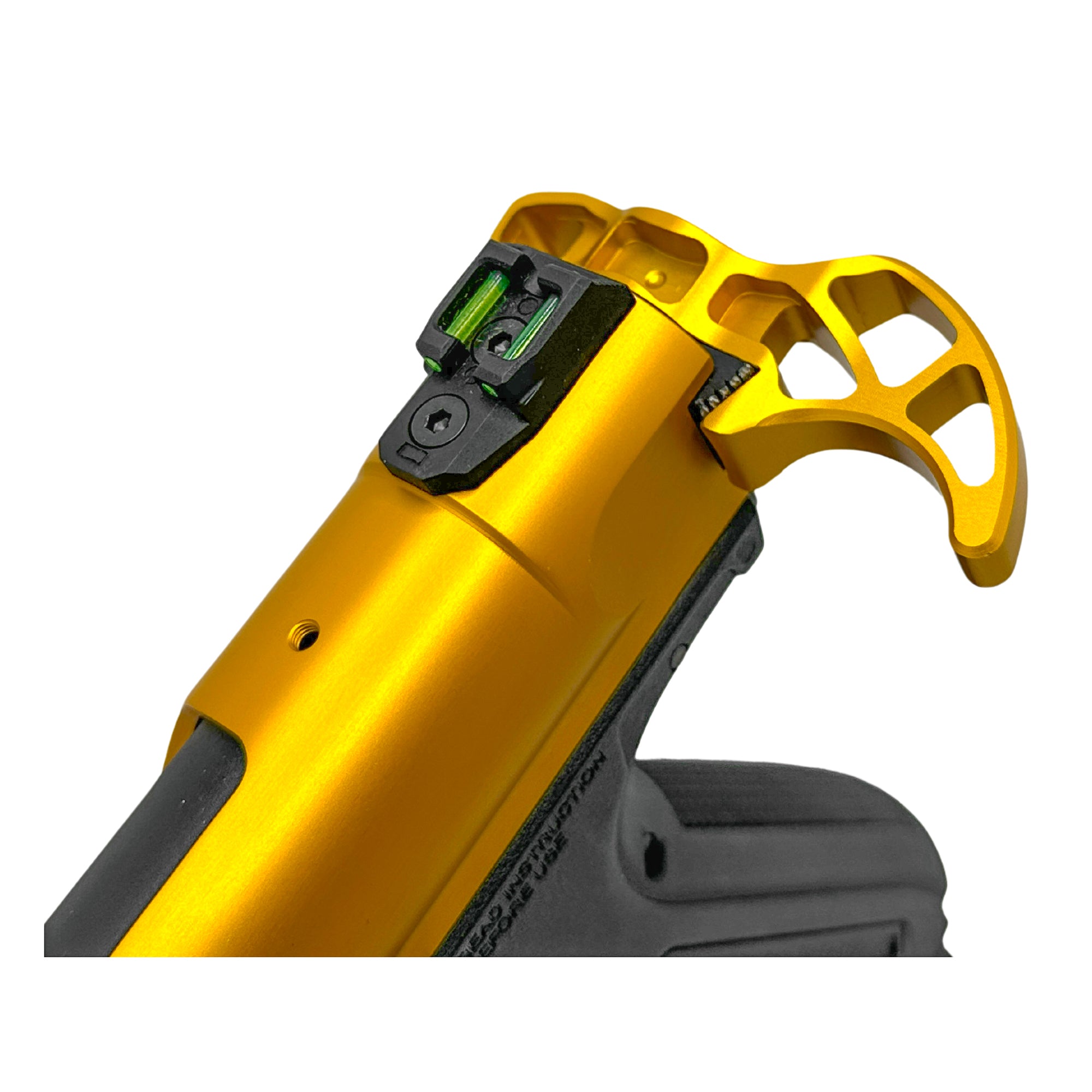 "Limitless Gold" 5.1 Competition Custom AAP01 - Gel Blaster (Metal) - Key Features - Limitless Gold Custom Pistol - Top Tier Custom Components - Aluminium Construction for lightweight competition gameplay - 30+ Meters shooting distance - Enhanced Performance with custom modifications for the ultimate experience