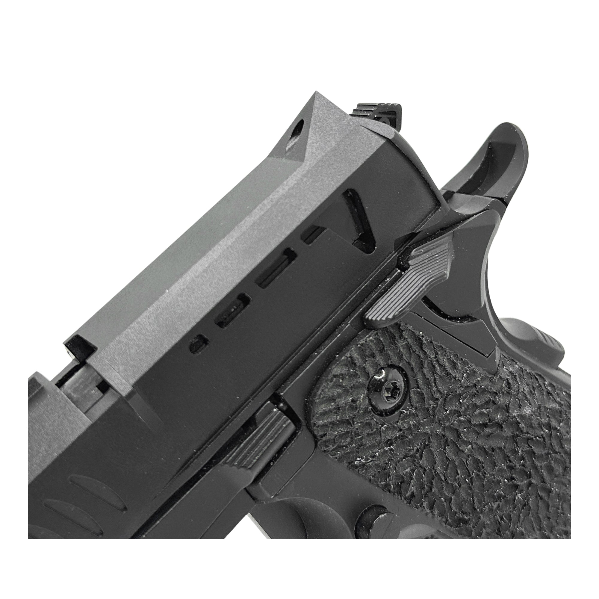 "Shark Precision" Competition Custom Hi-Capa - Gel Blaster (Metal) - Featuring the premium VINCI SHARK slide from France, this pistol is engineered for peak performance.