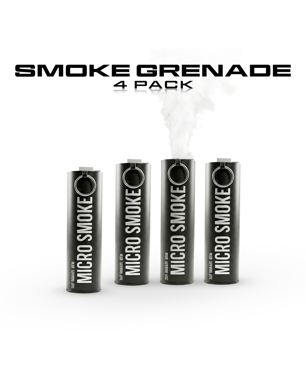 4 Pack Wire-Pull Mock Smoke Grenade - Take Your Outdoor Game to the Next Level If you love outdoor action and tactical play, our smoke grenades are a game-changer.