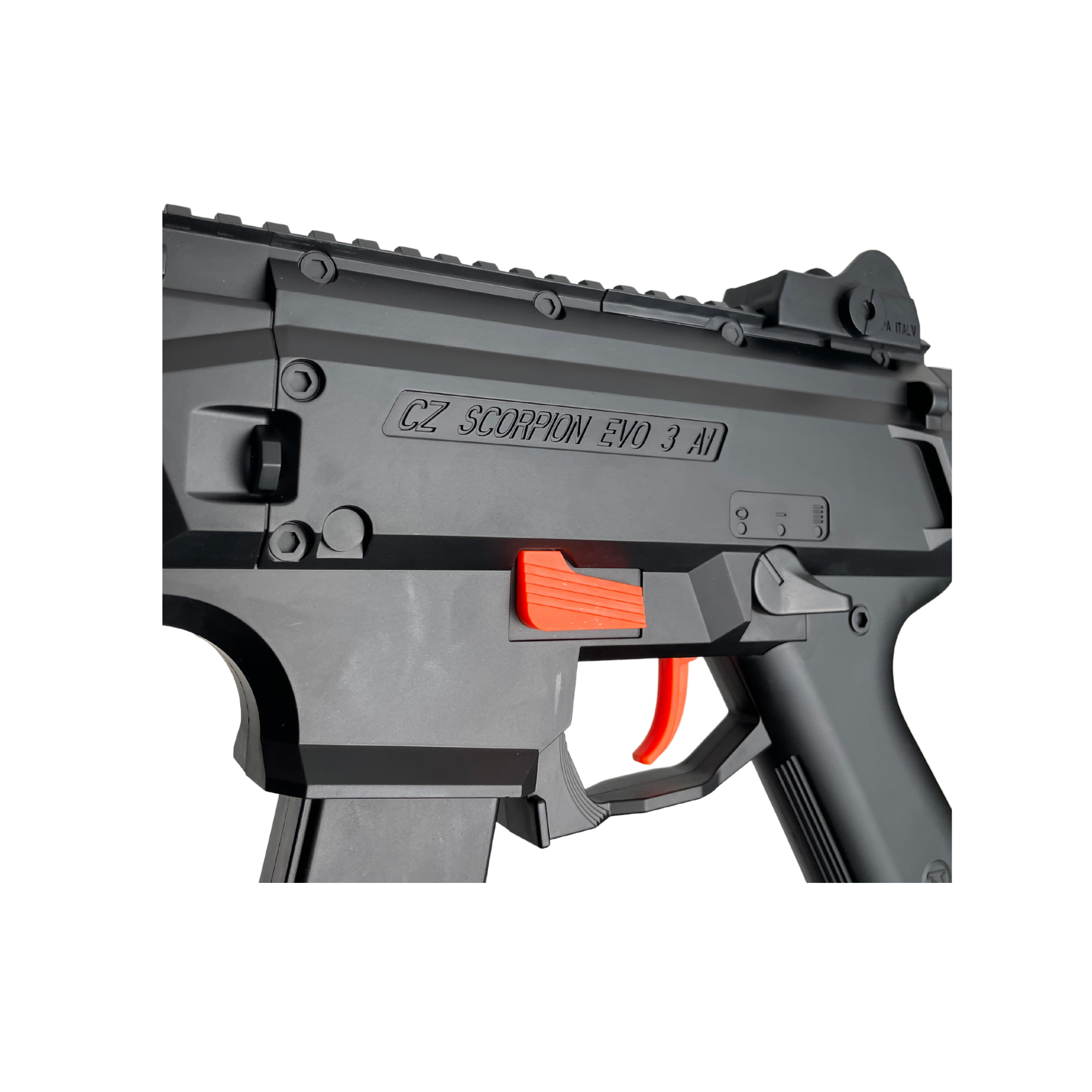 Lehui G34 Scorpion SMG  - Gel Blaster - With a mag prime charging handle, this blaster shoots at 250 FPS and features a robust construction for solid gameplay.