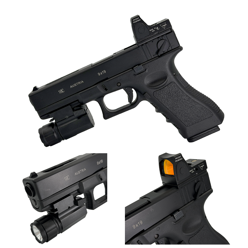 "G18 Auto Tactical" Competition Custom Pistol - Gel Blaster (Metal)