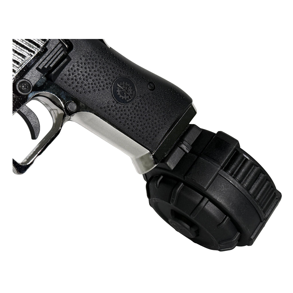 Chrome Silver Desert Eagle Drum Mag Electric Blow Back Pistol - Gel Blaster