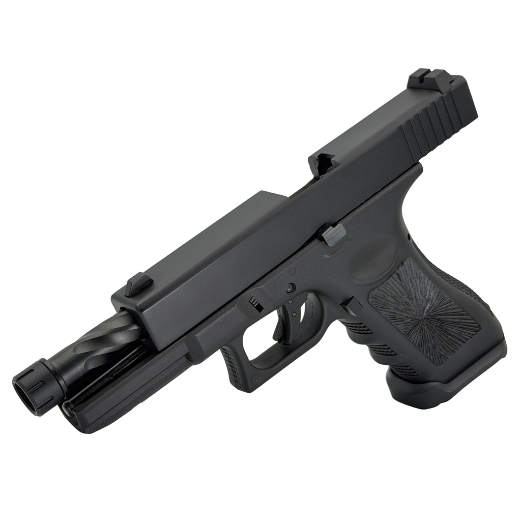 "Phantom G-Series"  Modified Metal Green Gas Blowback Pistol - Gel Blaster