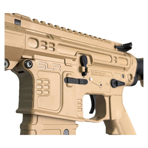 Tan SLR V2 CTR - Gel Blaster (2026 Edition) - It comes loaded with incredible features like a mag prime function, fully modifiable gearbox, multiple attachments, and an impressive shooting power of over 270 FPS.