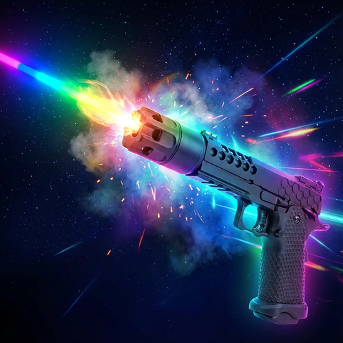 "Luminate" 6" Competition Custom Hi-Capa - Gel Blaster (Metal) - Perfect for night games or backyard shooting sessions, its innovative design promises an unparalleled experience in low light conditions.