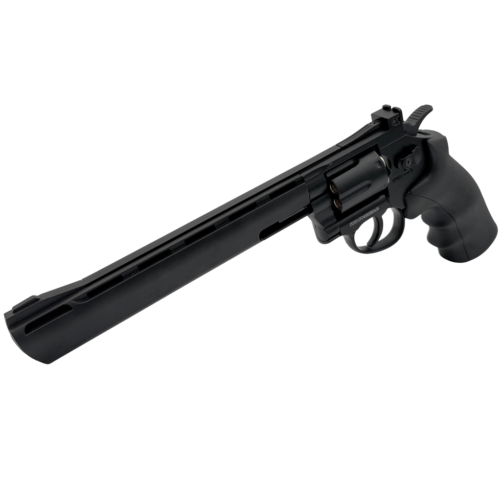 Full Metal 357 Dirty Harry 7" CO2 Revolver - Step into the realm of iconic firepower with the 357 Dirty Harry Full Metal CO2 Powered Revolver.