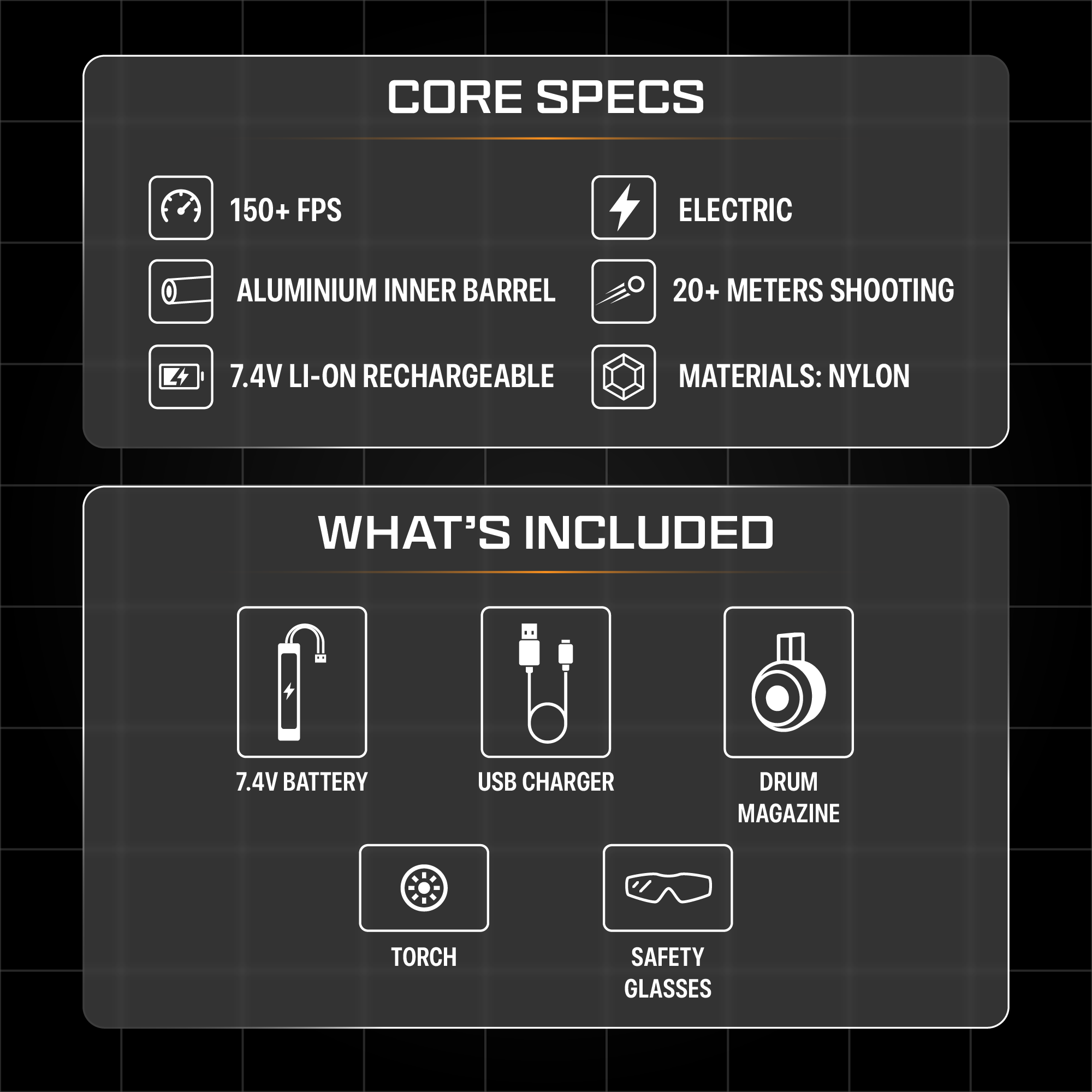Desert Eagle Drum Mag Electric Blow Back Pistol - Gel Blaster