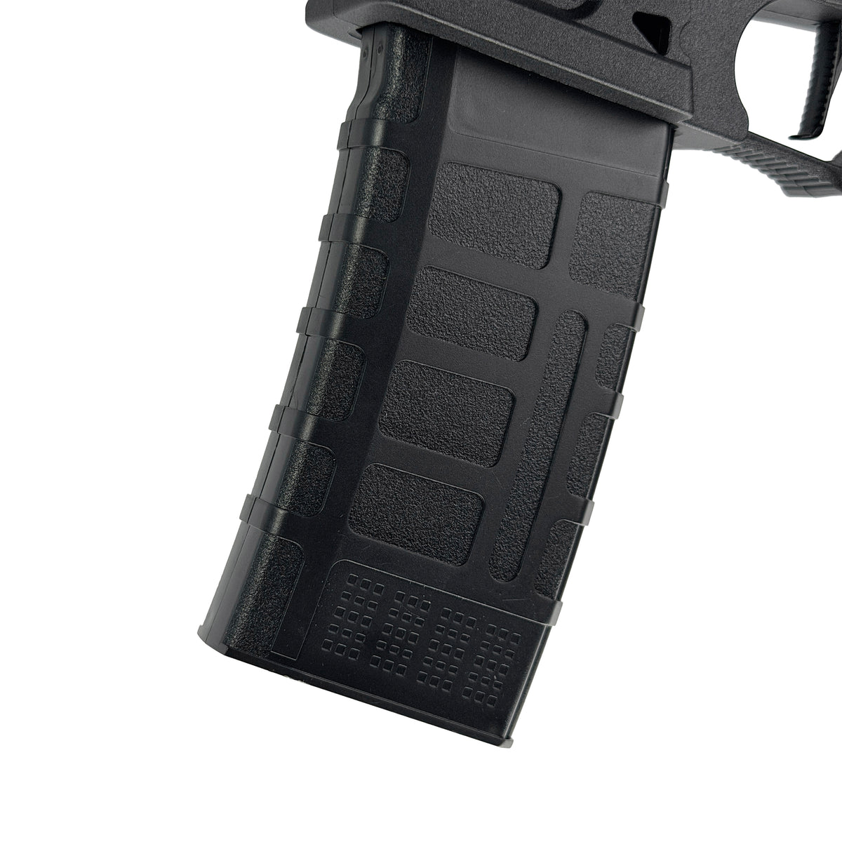 MK5-L Tactical Rifle - Gel Blaster - Blaster Features Solid Weight and Feel Strong, Durable Finish 15 m Shooting Range 15 Shots Per Second Firing Rate Full Auto, Semi & Safe Firing Modes Magazine Capacity: Approximately 200 Gel Balls Construction: Nylon, ABS Plastic In The Bundle MK5-L Tactical - Gel Blaster 1 x 7.4v Battery/ Mag 1 x M4 Magazine 1 x USB Charging Cord 20mm Tactical Rail For Attachments Safety Glasses Cocking Handle Fire Power Velocity: 150+ Feet Per Second (FPS)