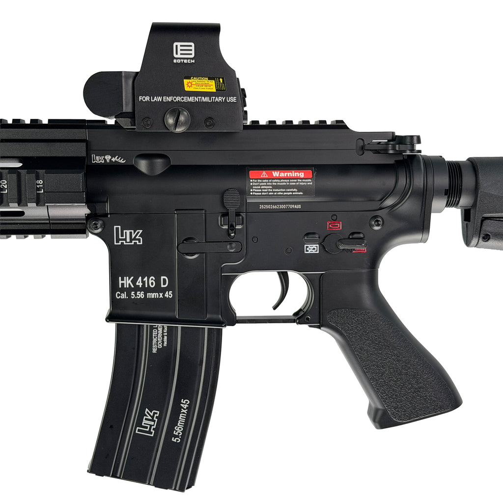 HK416 Tactical Stage 2 GBU Custom  Gel Blaster - Built with a full metal receiver and upgraded internals, it delivers stable cycling, crisp trigger response and consistent accuracy on the field.