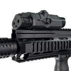 HK416 Tactical Stage 2 GBU Custom  Gel Blaster - Blaster Features Alloy 7.4mm Inner Barrel GBU Custom Predator Hop-Up Honey Comb Suppressor 11.1v Performance Battery 10" Quad Rail Hand Guard CTR Nylon Buttstock 552 Holographic HK416 Style Polymer Pistol Grip SLR Outer Barrel Metal V2 Trigger Green O ring M110 SHS Upgraded Spring Firing Power 300+ Feet Per Second (FPS) Package Includes 1 x "HK416 Tactical" Custom Blaster1 x 11.1v Battery1 x USB Enhanced Charger1 x Double Bell M4 Magazine