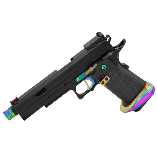 Prism Phantom Hi Capa GBU Custom  Gel Blaster - Prism Phantom Hi Capa GBU Custom  Gel Blaster blends a stealth matte black finish with striking oil slick accents for a bold competition look.