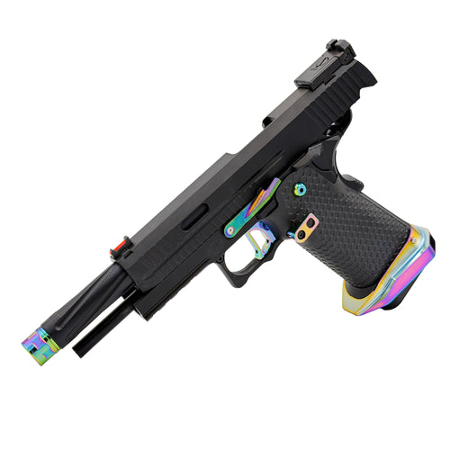 Prism Phantom Hi Capa GBU Custom  Gel Blaster - Tuned for fast cycling, crisp recoil and lightning quick reloads, this custom sidearm delivers smooth control, sharp response and standout performance on the field.