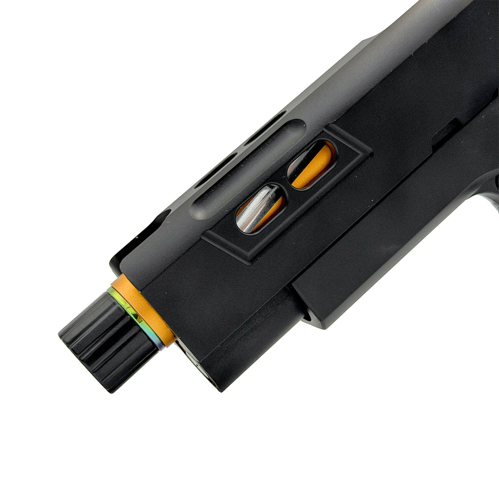Golden Phantom Hi Capa GBU Custom  Gel Blaster - Tuned for fast cycling, crisp recoil and lightning quick reloads, this custom sidearm delivers smooth control, sharp response and elite field performance.