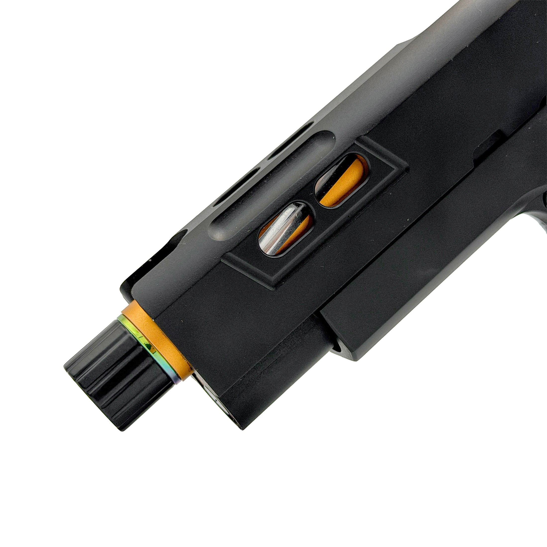 Golden Phantom Hi Capa GBU Custom  Gel Blaster - Tuned for fast cycling, crisp recoil and lightning quick reloads, this custom sidearm delivers smooth control, sharp response and elite field performance.