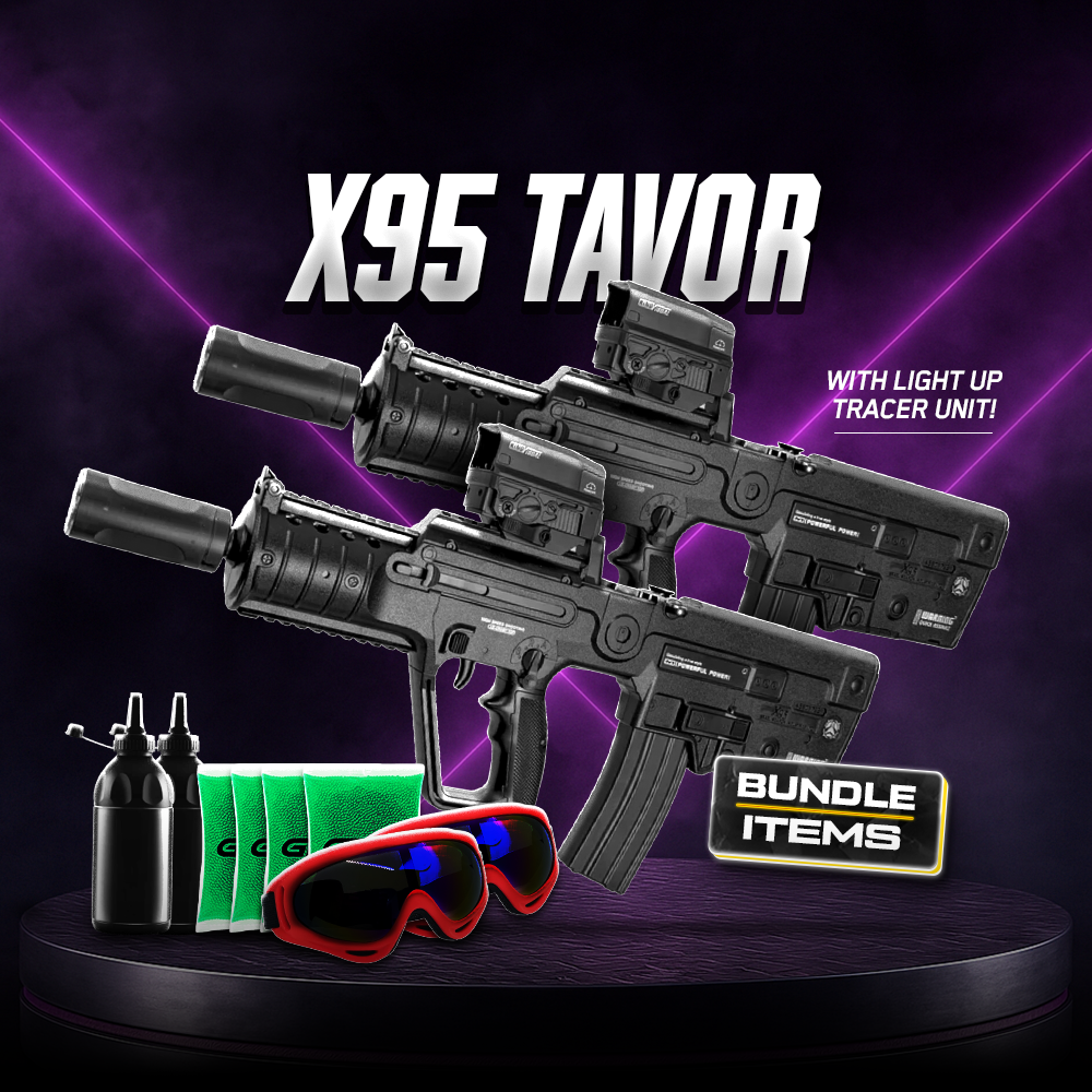 X95 Tavor Gel Blaster Bundle  With Light-Up Tracer Unit