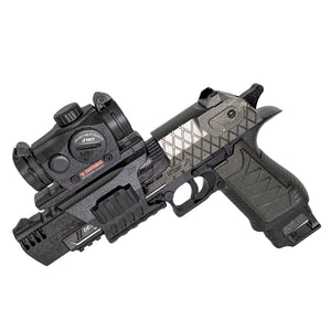 Electric Tactical Desert Eagle (Grey) - Gel Blaster - The all-new Electric Desert Eagle Gel Blaster Pistol is an absolute beast!Packed with a full tactical rail, mock scope setup, and a shooting power of 120+ FPS with a 10-meter range, this compact sidearm punches well above its weight.At this price point, you wont find a better bang for your buck.Tactical.