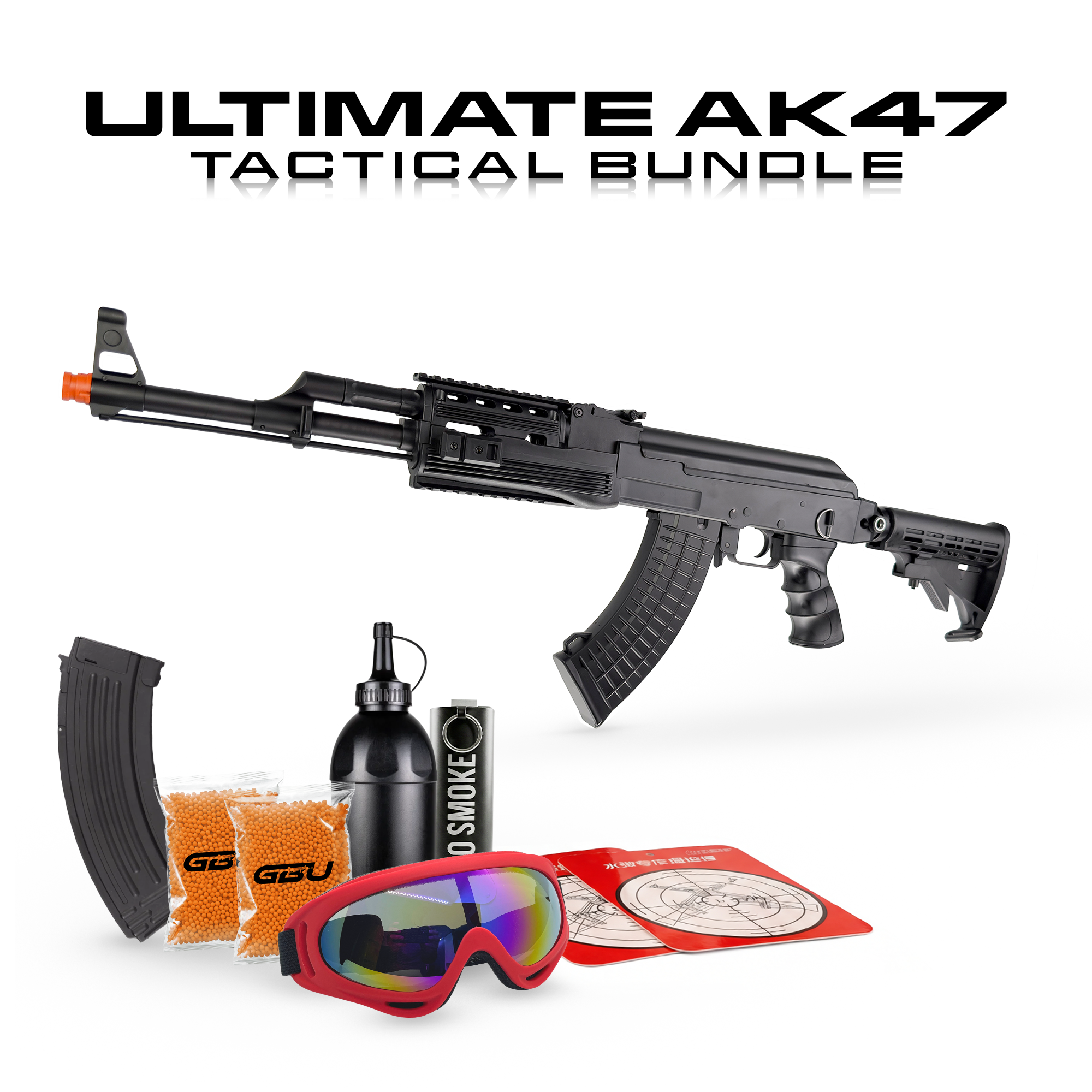 Ultimate CYMA AK-47 Tactical Bundle - The CYMA AK47 Tactical Bundle is here and it means business.