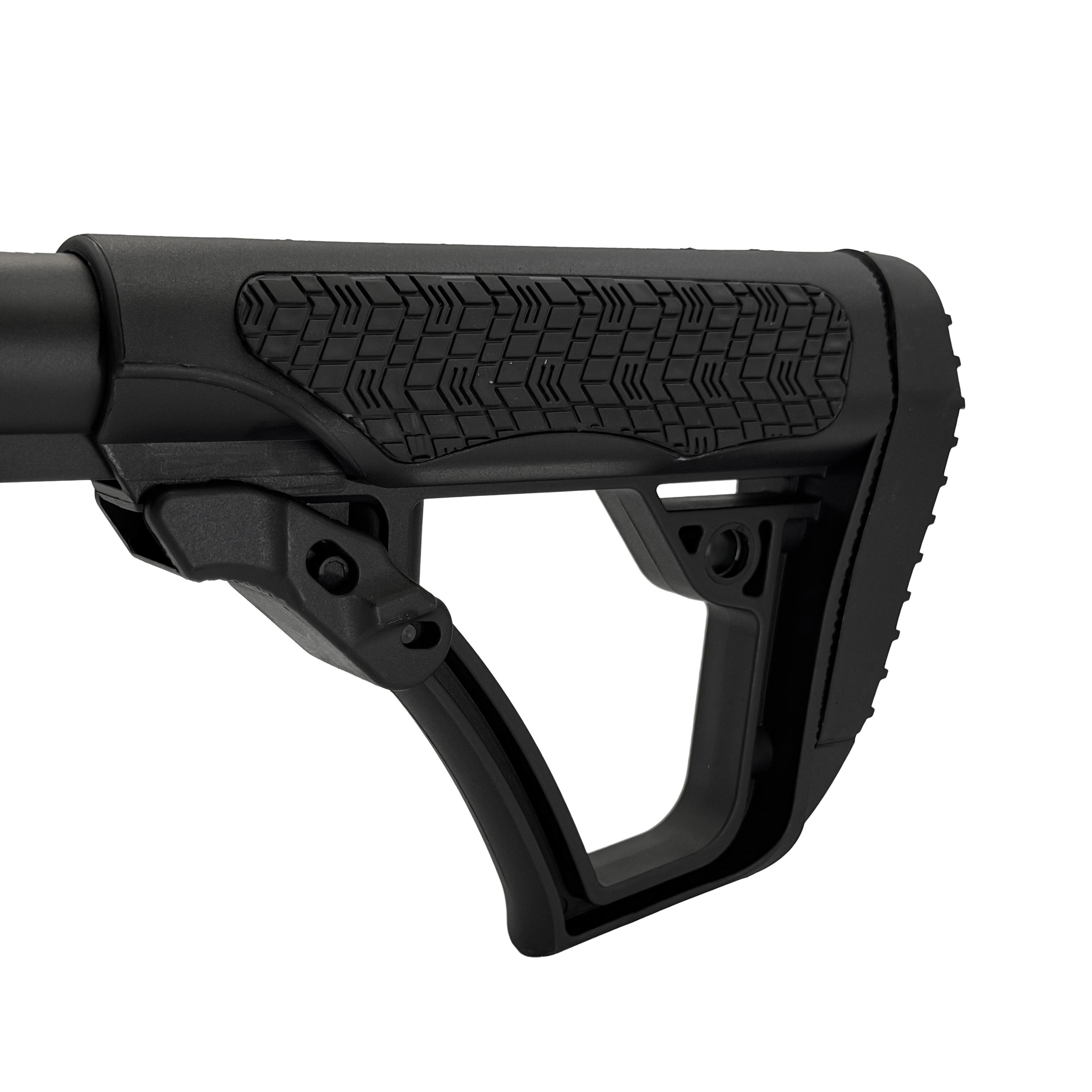 Daniel Defence Stock - Daniel Defence style adjustable buttstock delivering a lightweight, ergonomic feel with solid lock-up for improved comfort and control on your gel blaster build.