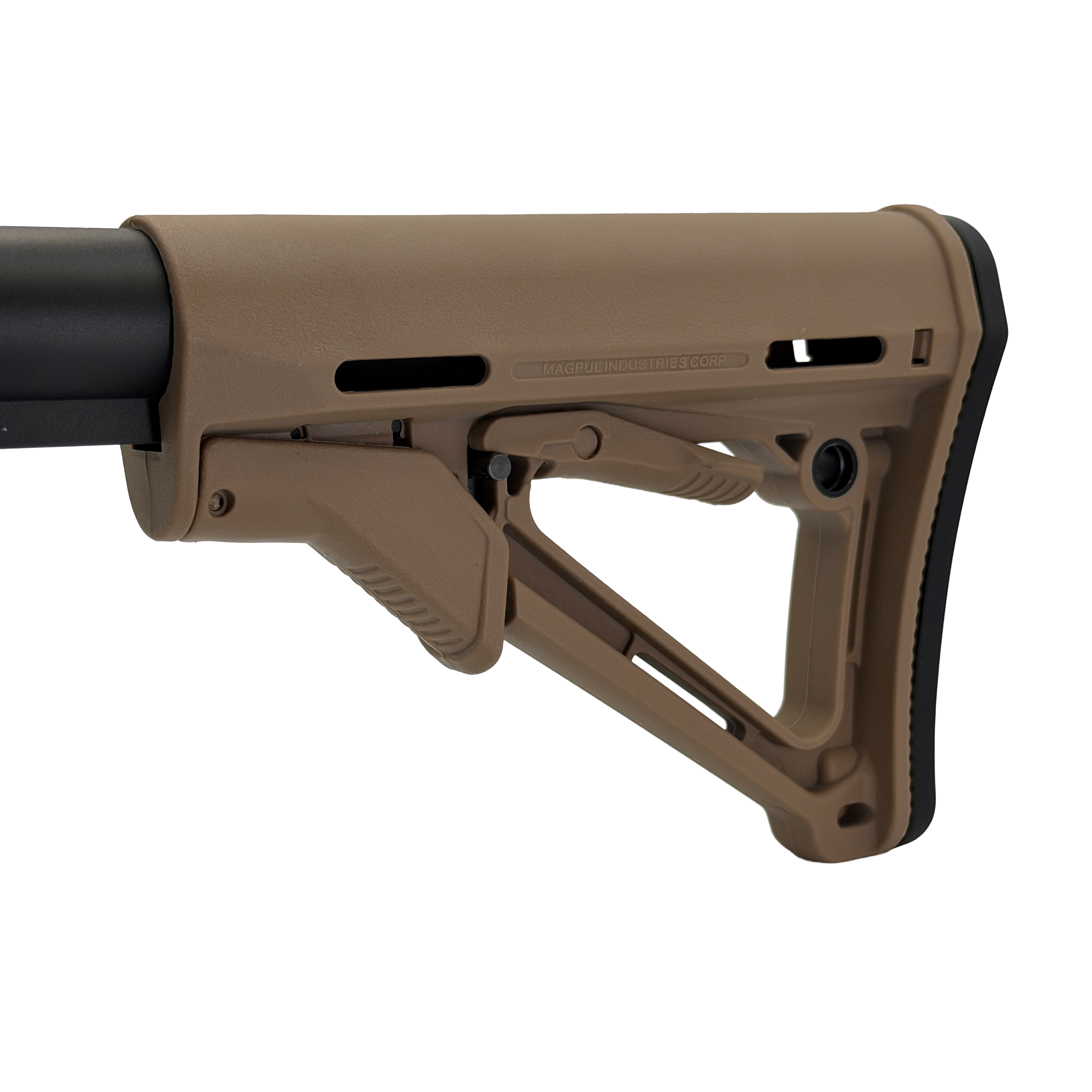 CTR Stock - front view - Lightweight CTR buttstock designed for a secure lock-up, improved cheek weld and enhanced control for a more stable shooting platform.