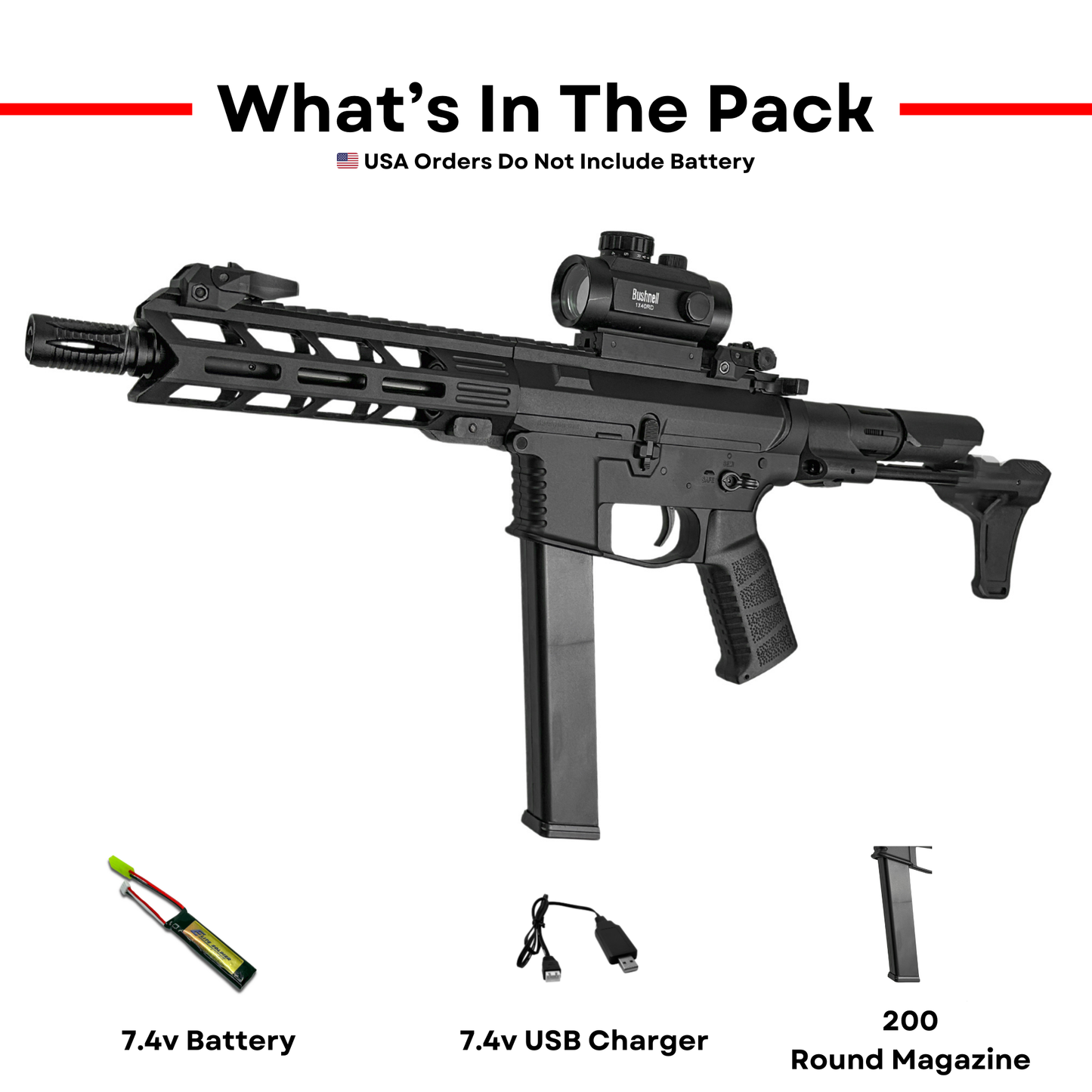GBU Wells MKII SMG-CQB Gel Blaster (Comp Ready)