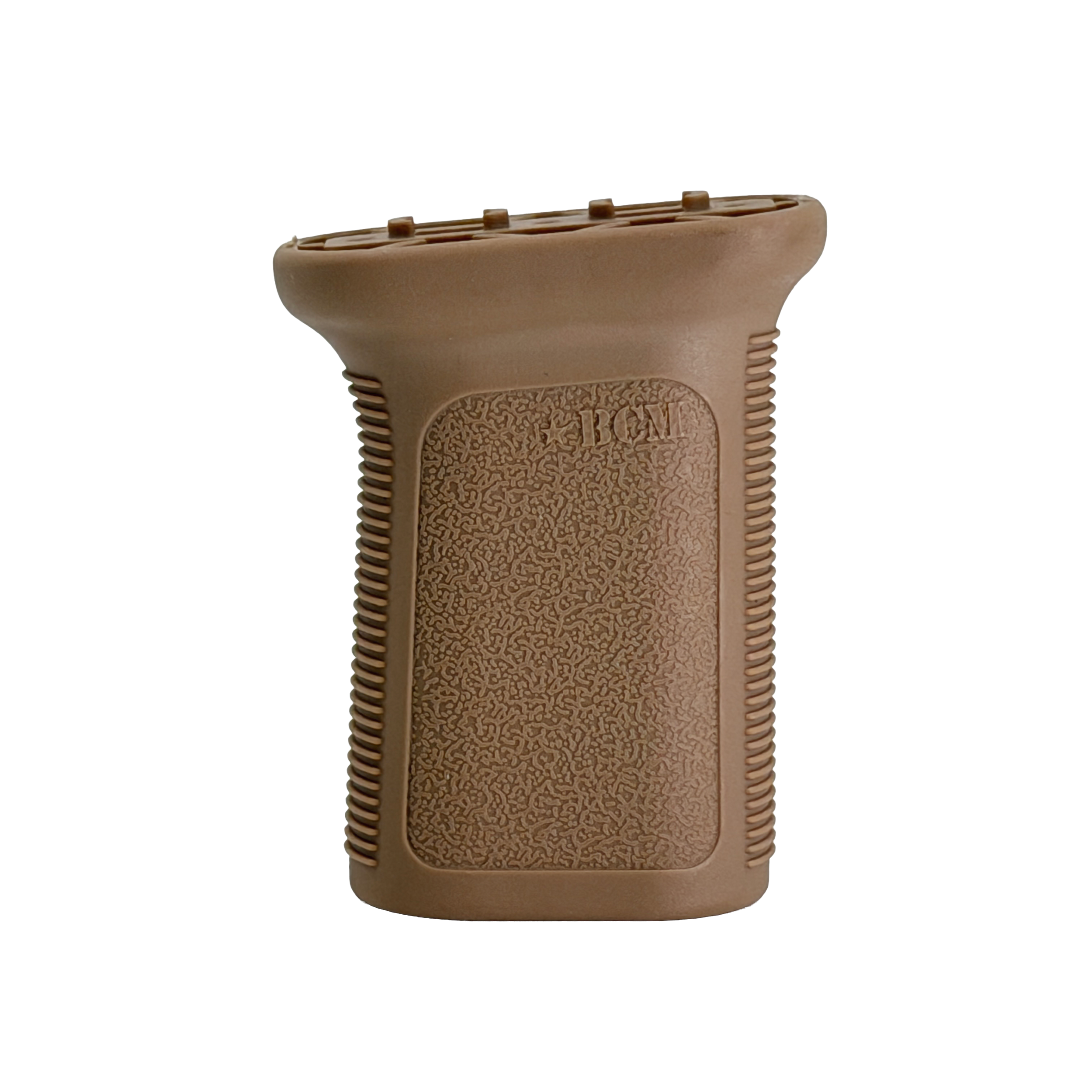 BCM Angled Foregrip - front view - Ergonomic BCM style angled foregrip delivering superior weapon control, reduced fatigue and a secure textured grip for fast, confident handling.
