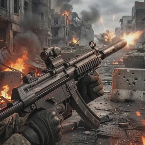 "MP5 Urban Slayer" GBU Custom - Gel Blaster - With laser like accuracy, an aggressive aesthetic and powerful shooting performance reaching up to 310+ FPS, this custom SMG delivers control and dominance in every engagement.