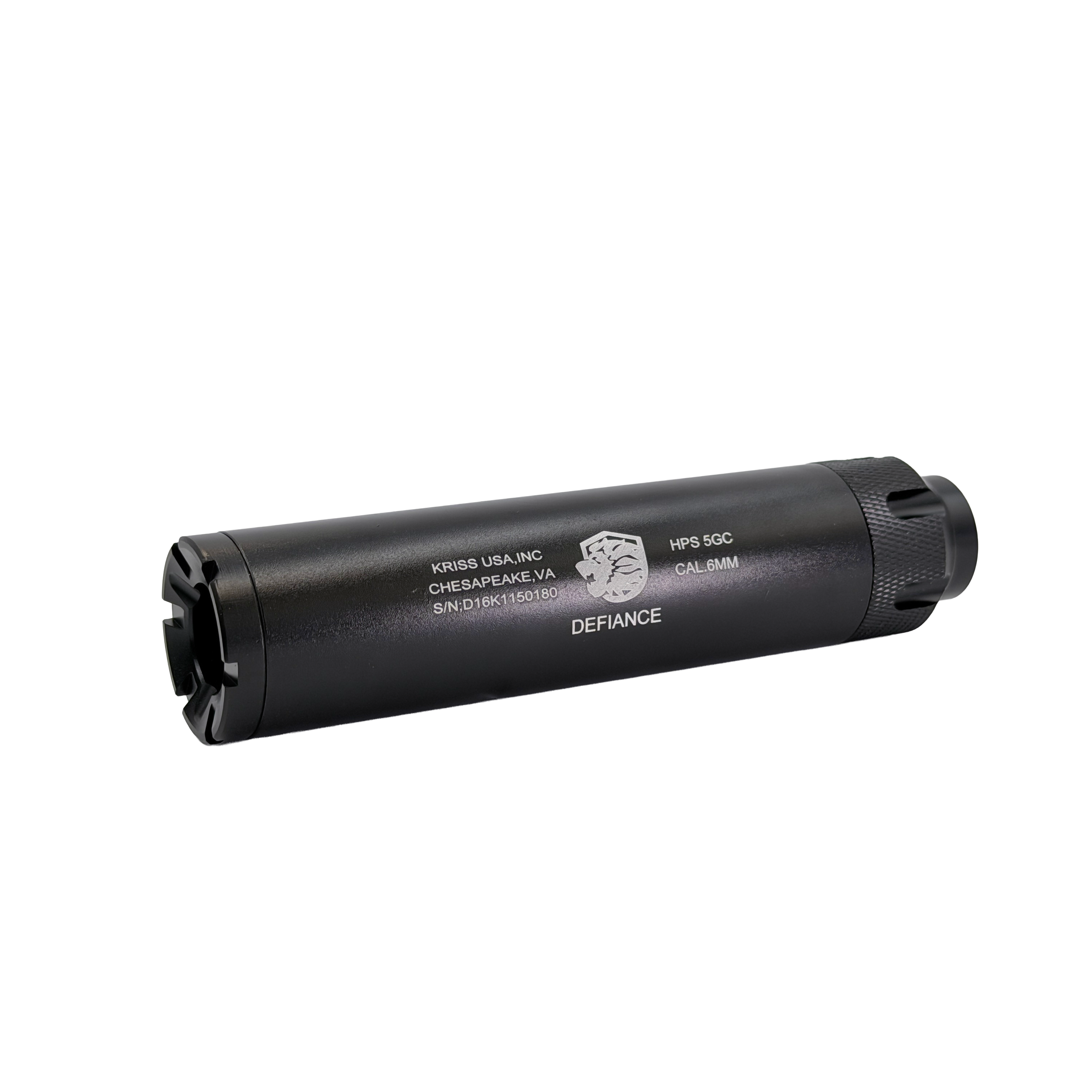 Defiance Suppressor - Defiance 14mm reverse thread suppressor designed to enhance your builds tactical aesthetic while providing subtle sound dampening for gel blasters.
