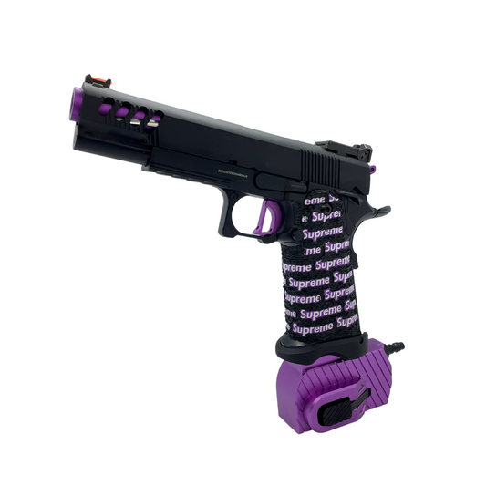 Custom GBU "Supreme" Purple on Black HPA Pistol Kit  - Gel Blaster (Metal)